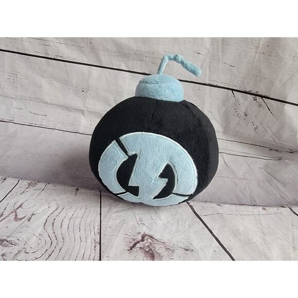 Nitro Circus Live Plush Stuffed Black Bomb Lightning Bolt Design 7in - Picture 1 of 6